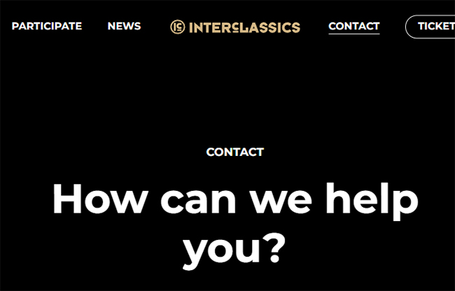 InterClassics 2025 Help
